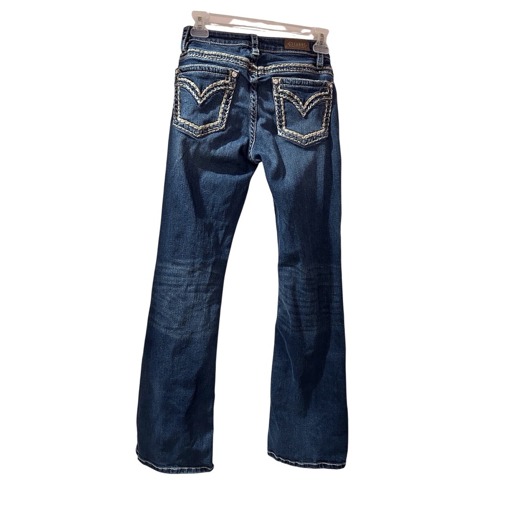Shyanne‎ Women's Blue Bootcut Jeans Embellished Pockets Size - Picture 2 of 6